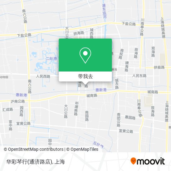 华彩琴行(通济路店)地图