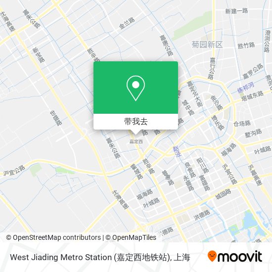 West Jiading Metro Station (嘉定西地铁站)地图