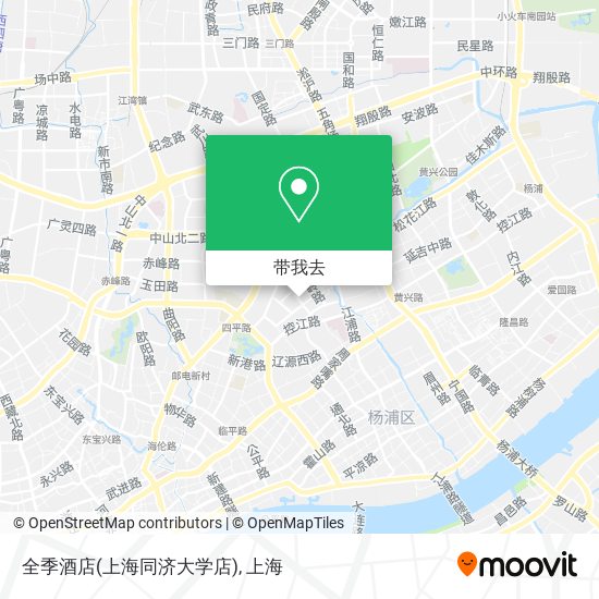 全季酒店(上海同济大学店)地图