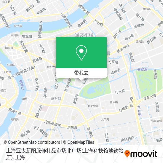 上海亚太新阳服饰礼品市场北广场(上海科技馆地铁站店)地图