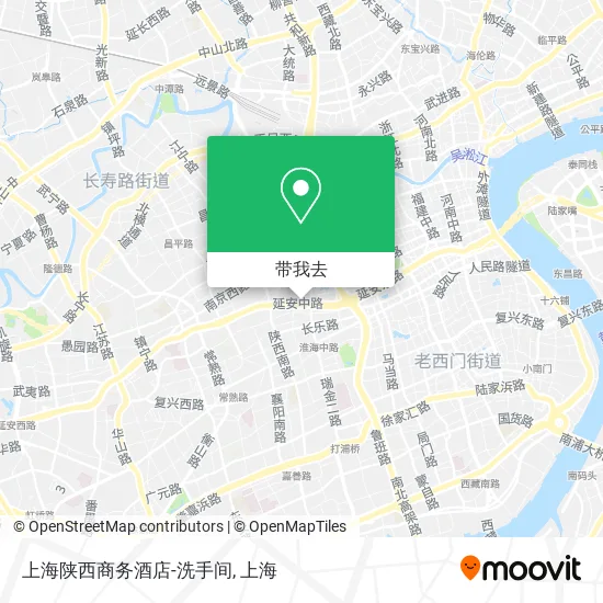 上海陕西商务酒店-洗手间地图