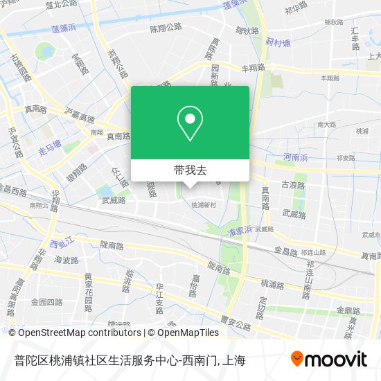 普陀区桃浦镇社区生活服务中心-西南门地图