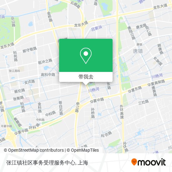 张江镇社区事务受理服务中心地图