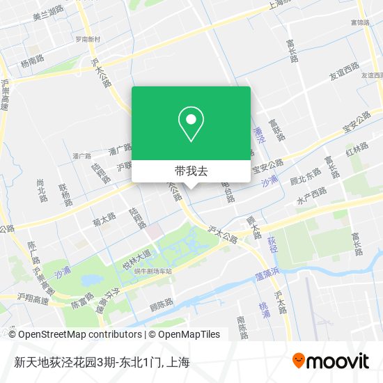 新天地荻泾花园3期-东北1门地图