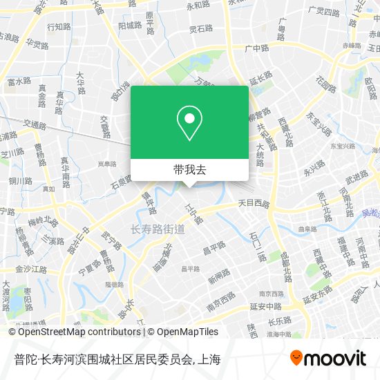 普陀·长寿河滨围城社区居民委员会地图