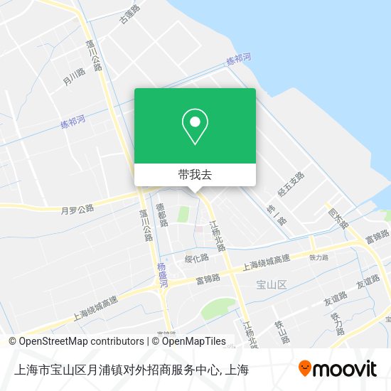 上海市宝山区月浦镇对外招商服务中心地图