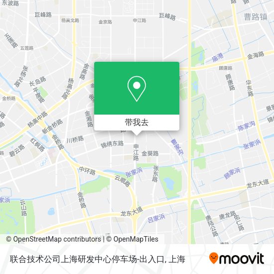 联合技术公司上海研发中心停车场-出入口地图