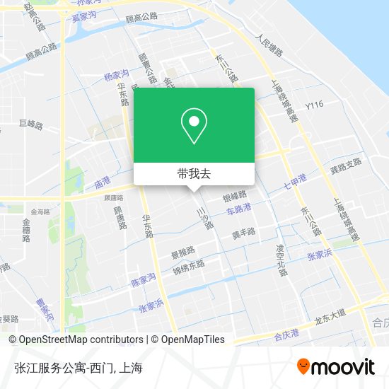 张江服务公寓-西门地图