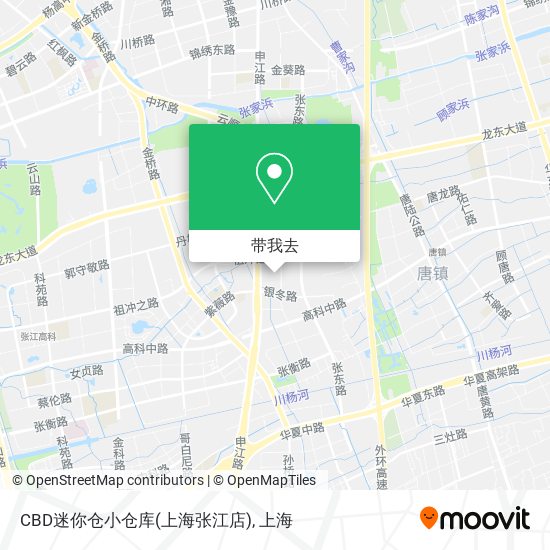 CBD迷你仓小仓库(上海张江店)地图