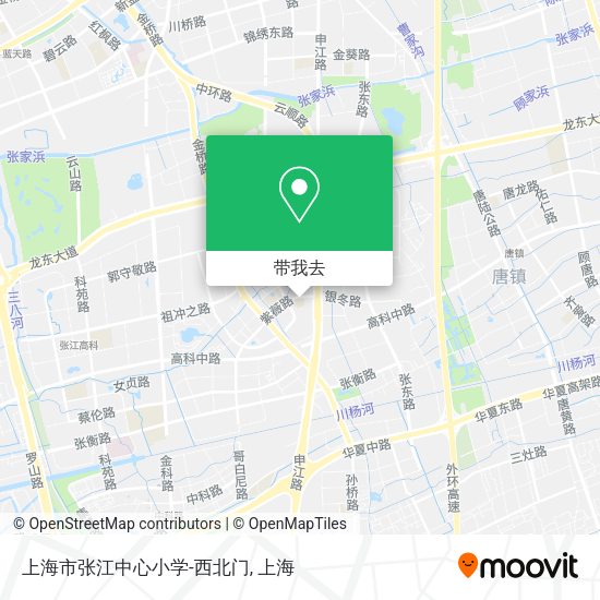 上海市张江中心小学-西北门地图