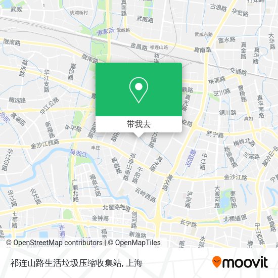 祁连山路生活垃圾压缩收集站地图