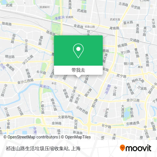 祁连山路生活垃圾压缩收集站地图
