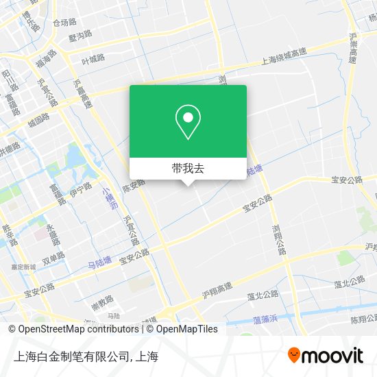 上海白金制笔有限公司地图