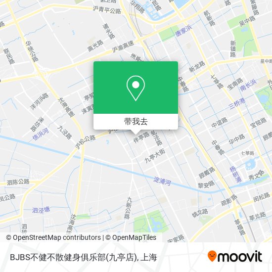 BJBS不健不散健身俱乐部(九亭店)地图