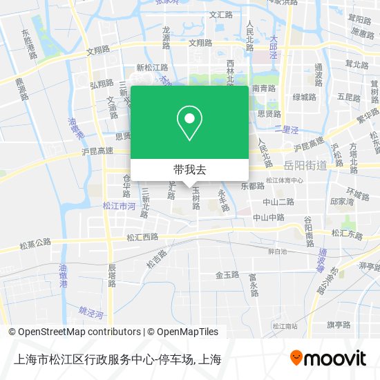 上海市松江区行政服务中心-停车场地图
