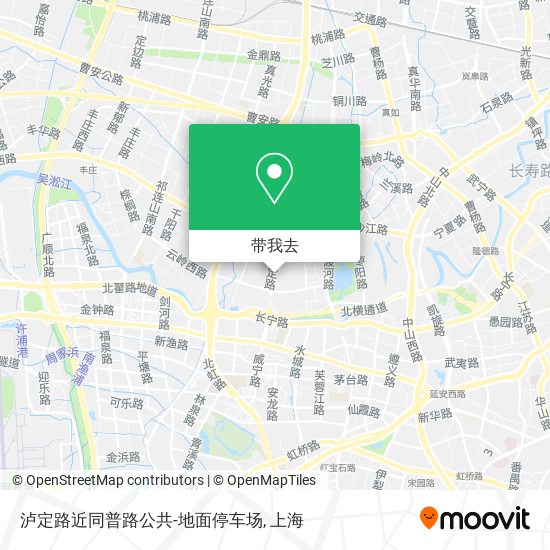 泸定路近同普路公共-地面停车场地图