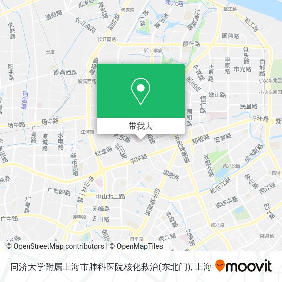 同济大学附属上海市肺科医院核化救治(东北门)地图