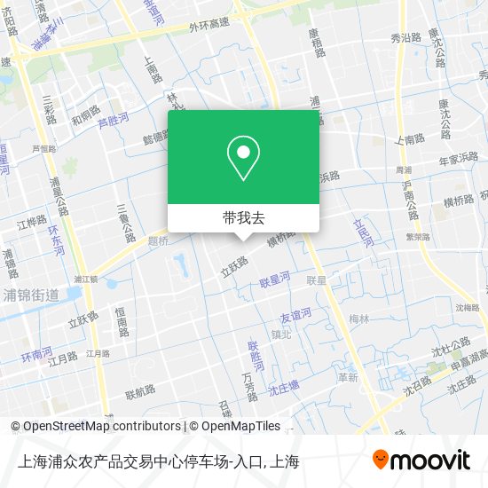 上海浦众农产品交易中心停车场-入口地图