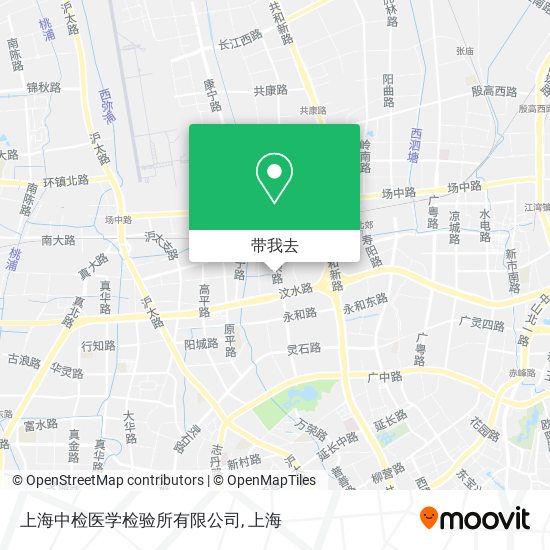 上海中检医学检验所有限公司地图