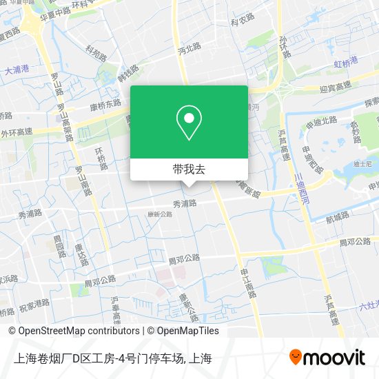 上海卷烟厂D区工房-4号门停车场地图