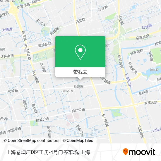 上海卷烟厂D区工房-4号门停车场地图