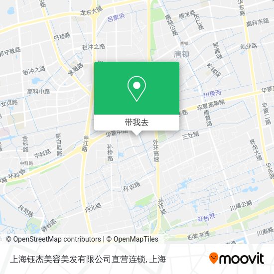 上海钰杰美容美发有限公司直营连锁地图