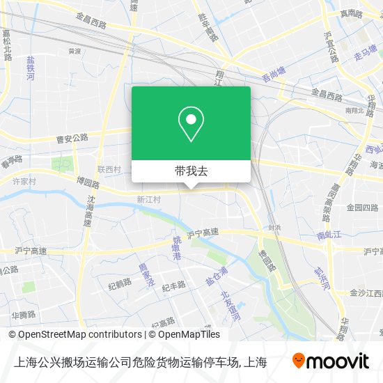 上海公兴搬场运输公司危险货物运输停车场地图