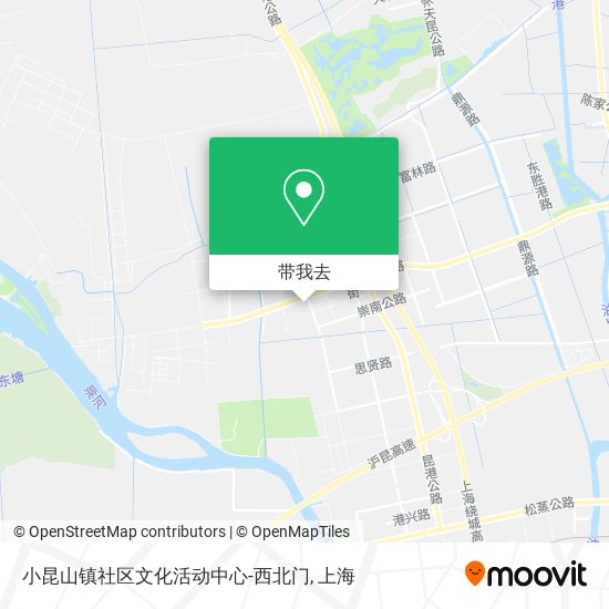 小昆山镇社区文化活动中心-西北门地图