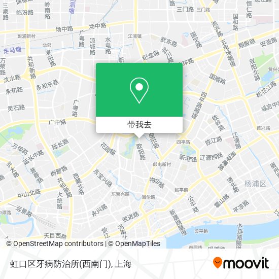 虹口区牙病防治所(西南门)地图