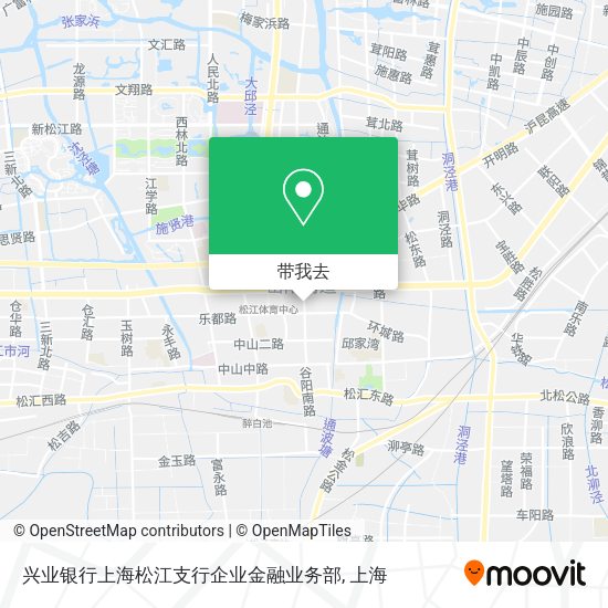兴业银行上海松江支行企业金融业务部地图