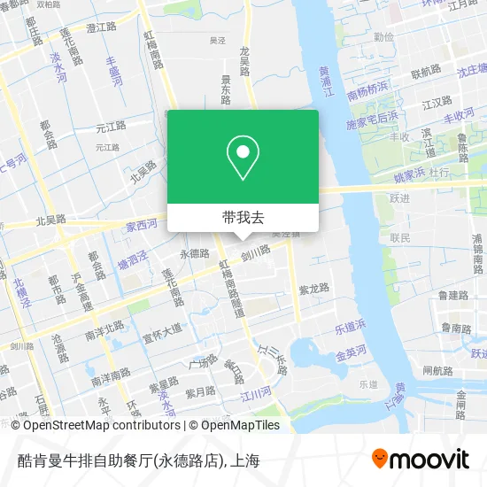 酷肯曼牛排自助餐厅(永德路店)地图