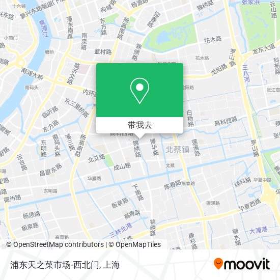 浦东天之菜市场-西北门地图
