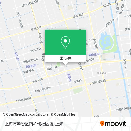 上海市奉贤区南桥镇社区店地图