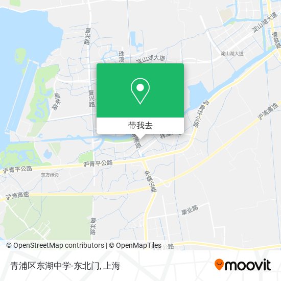 青浦区东湖中学-东北门地图