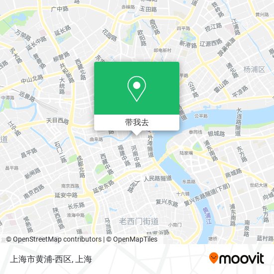 上海市黄浦-西区地图