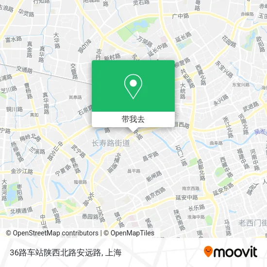 36路车站陕西北路安远路地图
