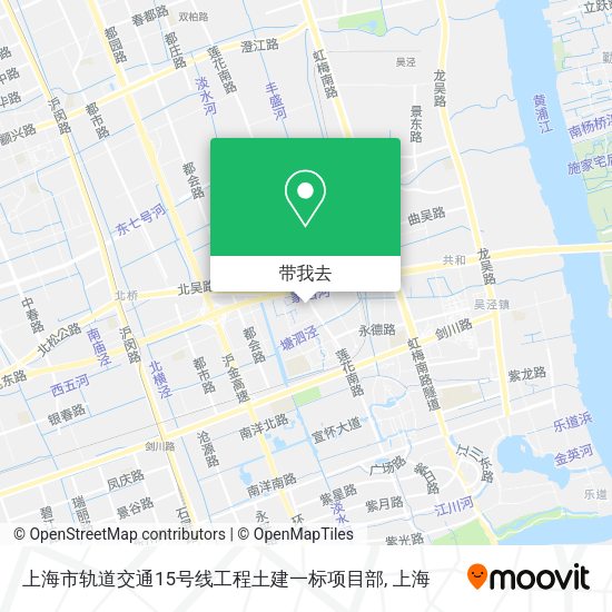上海市轨道交通15号线工程土建一标项目部地图