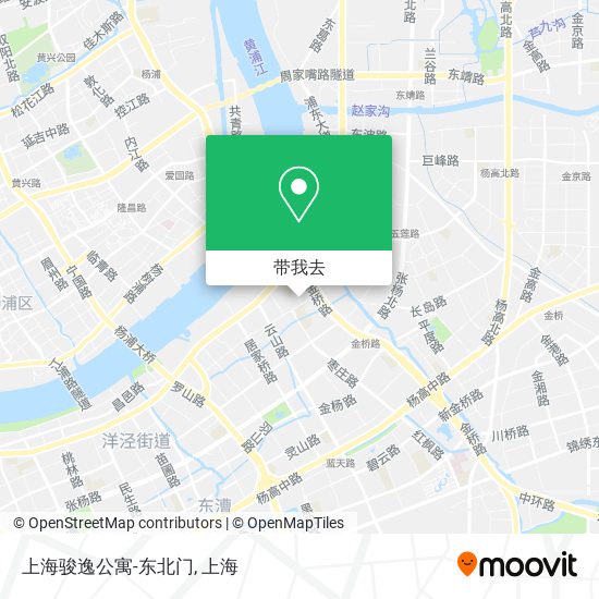 上海骏逸公寓-东北门地图