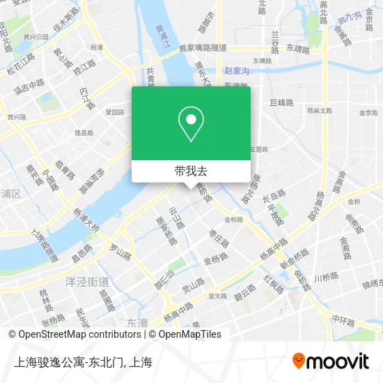 上海骏逸公寓-东北门地图