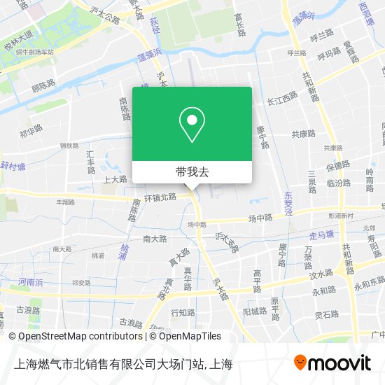 上海燃气市北销售有限公司大场门站地图