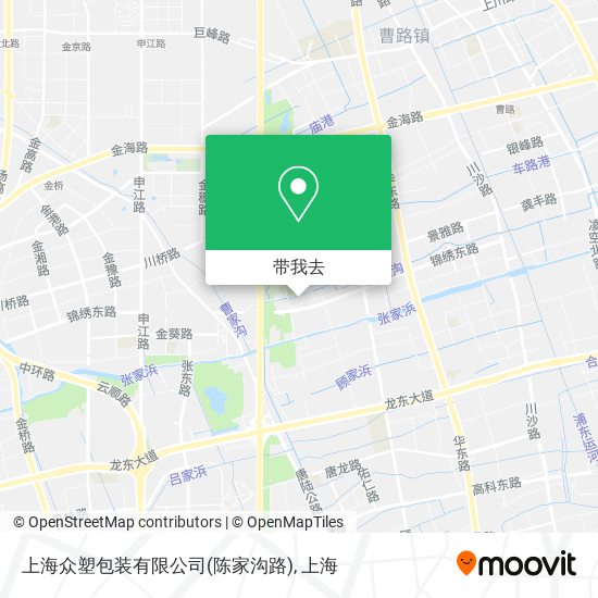 上海众塑包装有限公司(陈家沟路)地图