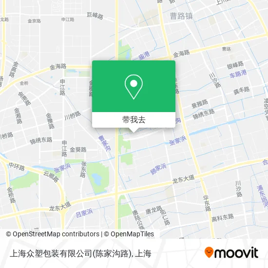 上海众塑包装有限公司(陈家沟路)地图