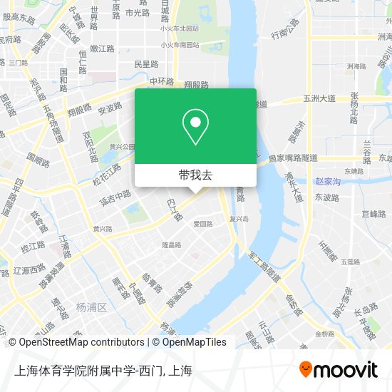 上海体育学院附属中学-西门地图