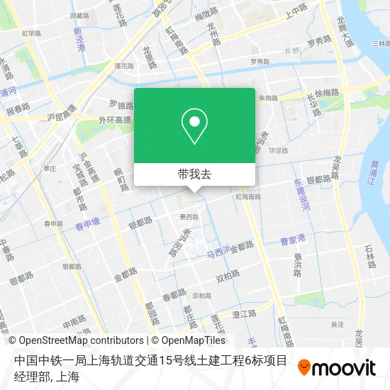 中国中铁一局上海轨道交通15号线土建工程6标项目经理部地图