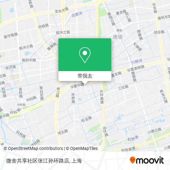 微舍共享社区张江孙环路店地图