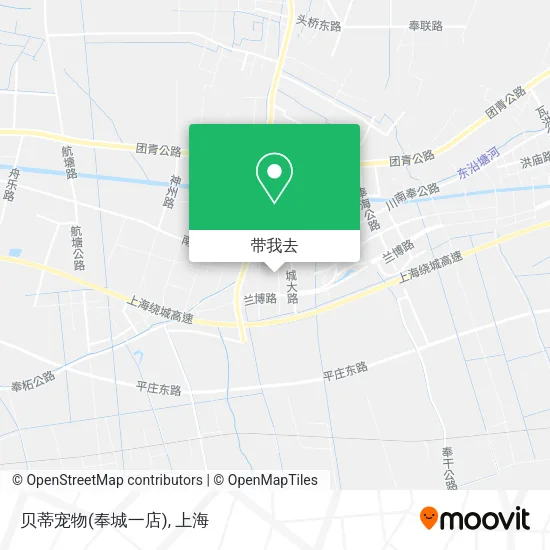 贝蒂宠物(奉城一店)地图