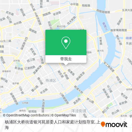 杨浦区大桥街道银河苑居委人口和家庭计划指导室地图