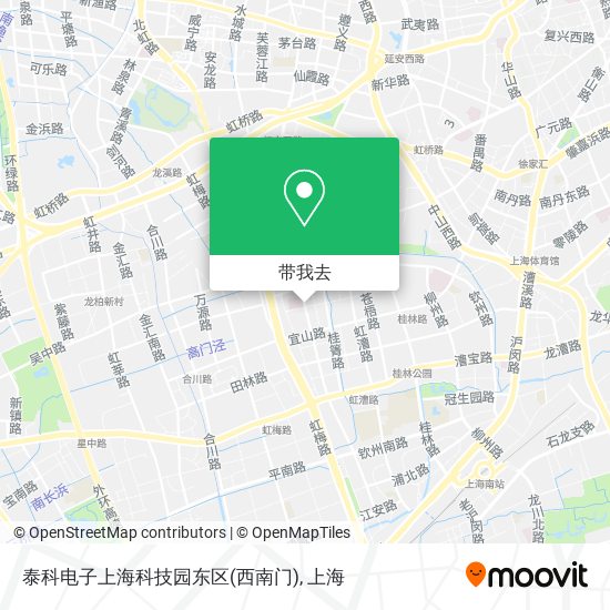 泰科电子上海科技园东区(西南门)地图