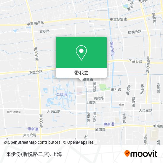 来伊份(听悦路二店)地图