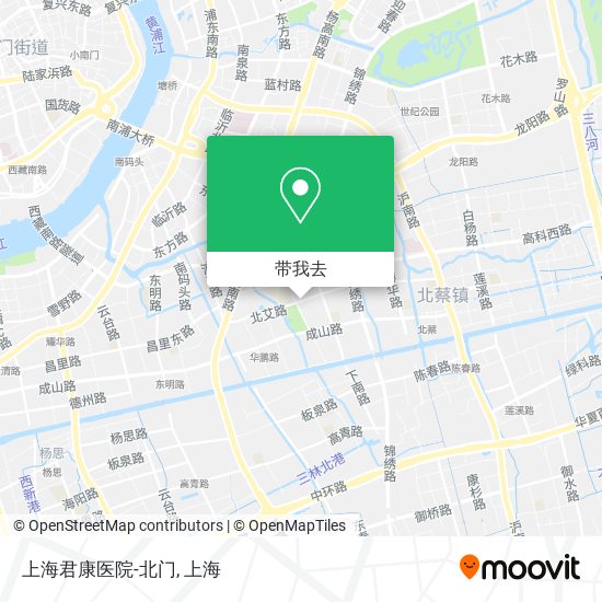 上海君康医院-北门地图